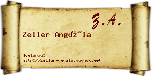 Zeller Angéla névjegykártya